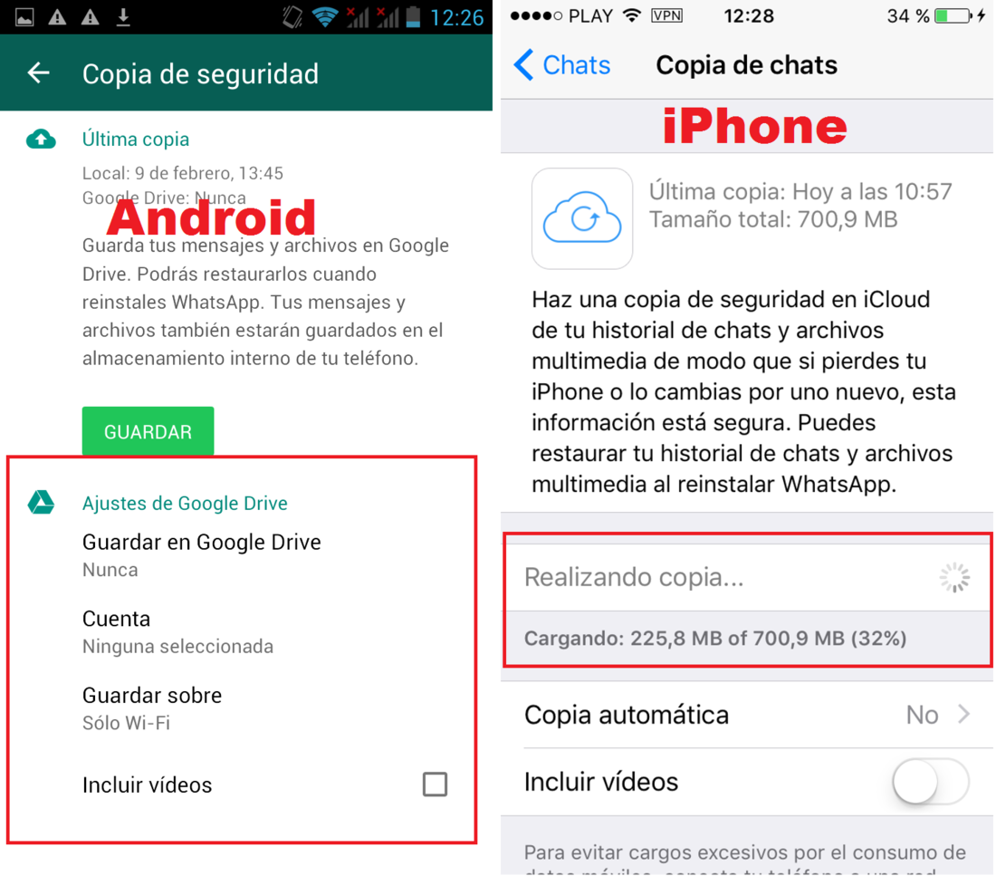 Como pasar chats de whatsapp de android a iphone